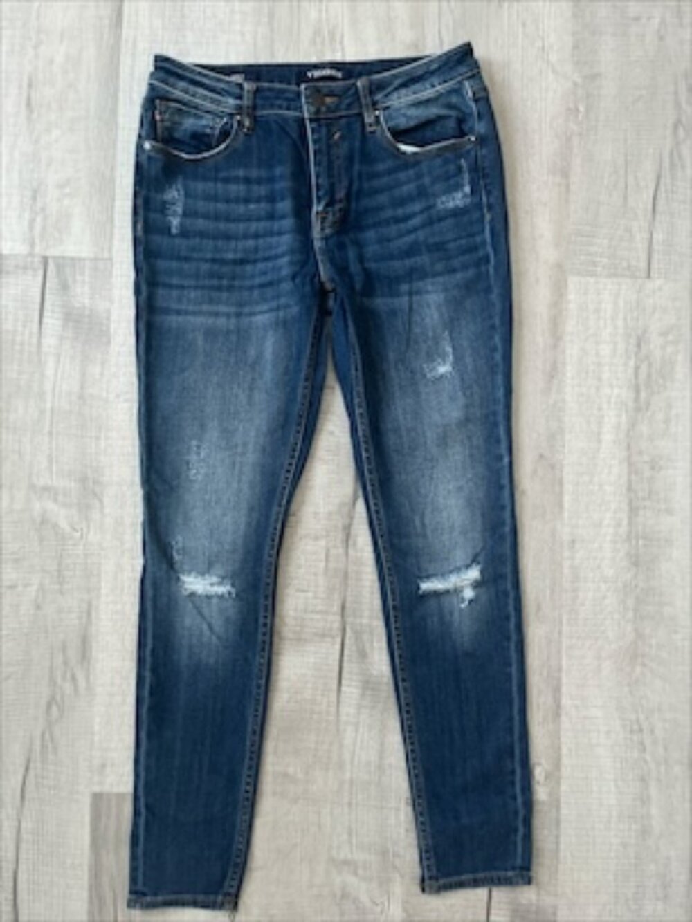 Vigoss Marley Skinny Jeans Distressed Denim